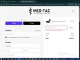 MED-TAC International coupon verification screenshot