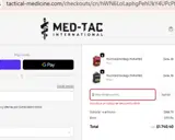 MED-TAC International coupon verification screenshot