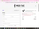 MED-TAC International coupon verification screenshot