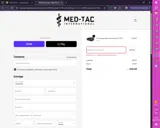 MED-TAC International coupon verification screenshot