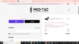 MED-TAC International coupon verification screenshot