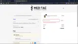 MED-TAC International coupon verification screenshot