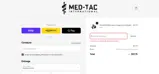 MED-TAC International coupon verification screenshot