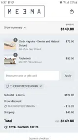 THEFROSTEDPENGUIN coupon verification screenshot