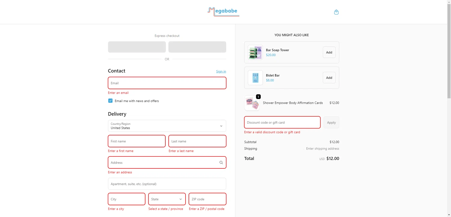 Megababe discount code screenshot showing code EARLYBIRDBABE applied at Megababe checkout page. Uploaded by SimplyCodes community member TreasureKnight4134 on Oct 22, 2025