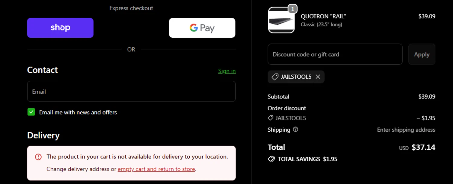 MegaSafety NZ promo code screenshot showing code jailstool5 applied at MegaSafety NZ checkout page. Uploaded by SimplyCodes community member RonaldAcunaJr on Feb 9, 2026