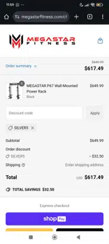 SILVER5 coupon verification screenshot