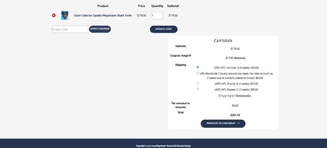 MegaTeeth checkout page showing MegaTeeth promo code box | Screenshot taken by SimplyCodes community member on Jan 18, 2025