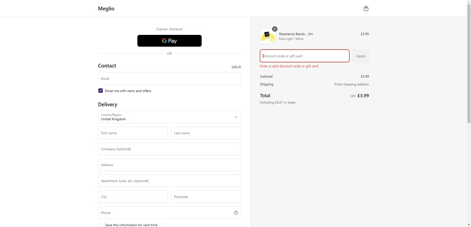 Meglio discount code screenshot showing code SHOP15 applied at Meglio checkout page. Uploaded by SimplyCodes community member PromoAdmiral6652 on May 4, 2025