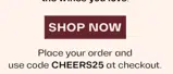 cheers25 coupon verification screenshot
