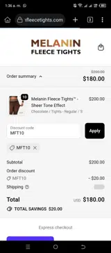 MFT10 coupon verification screenshot