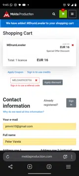 MELDA85928706 coupon verification screenshot