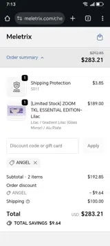 Angel coupon verification screenshot