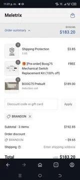 Brandon coupon verification screenshot