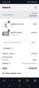 Marc coupon verification screenshot