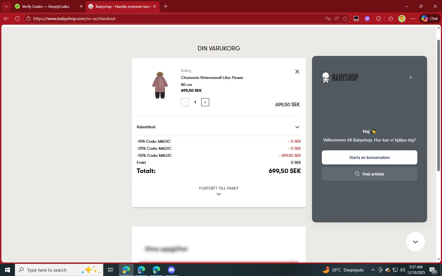 Melijoe promo code screenshot showing code MAGIC applied at Melijoe checkout page. Uploaded by SimplyCodes community member jvllsk2 on Dec 10, 2025