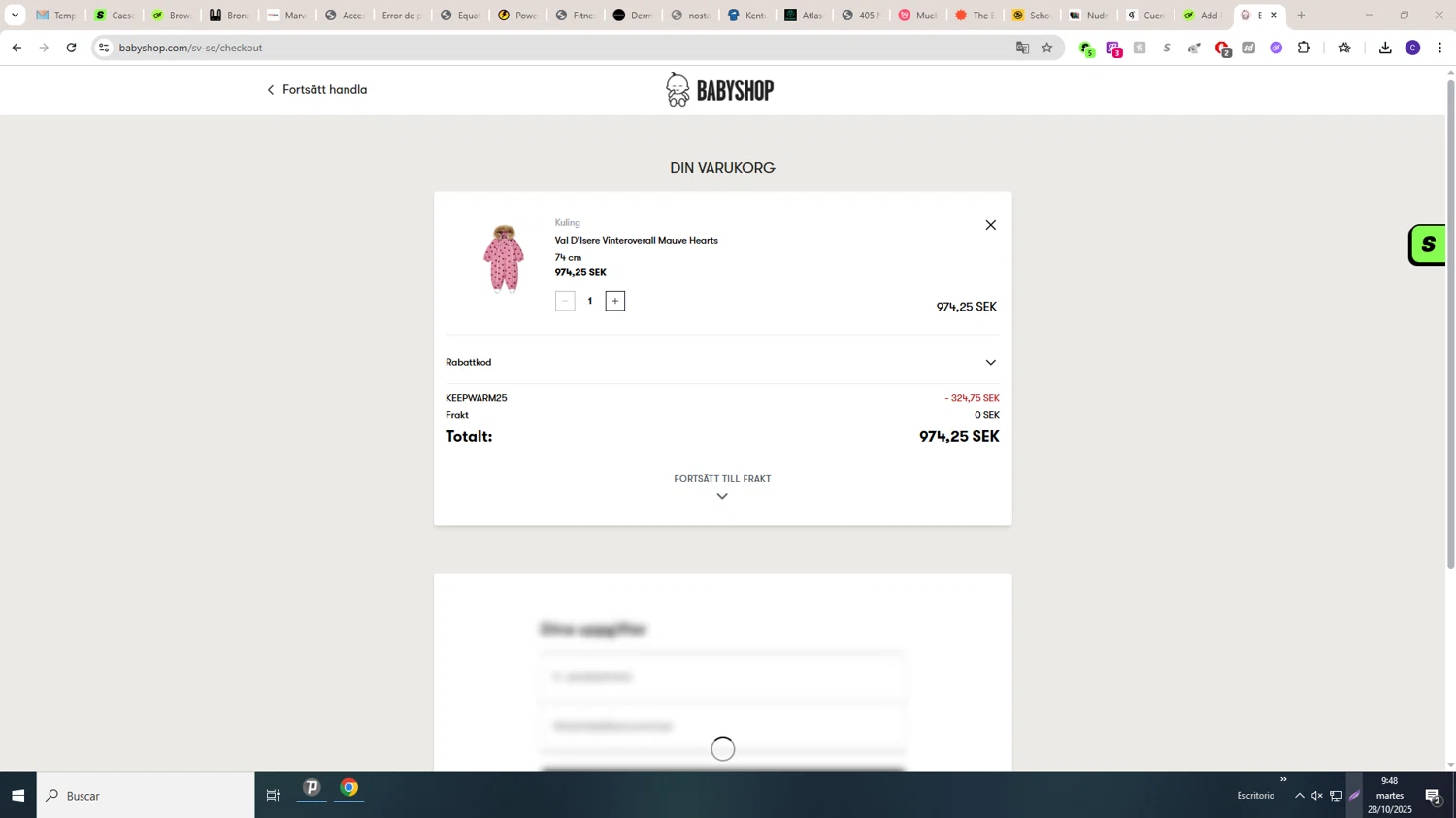 Melijoe promo code screenshot showing code KEEPWARM25 applied at Melijoe checkout page. Uploaded by SimplyCodes community member LAGUGU on Oct 28, 2025