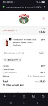 Melindasvip coupon verification screenshot