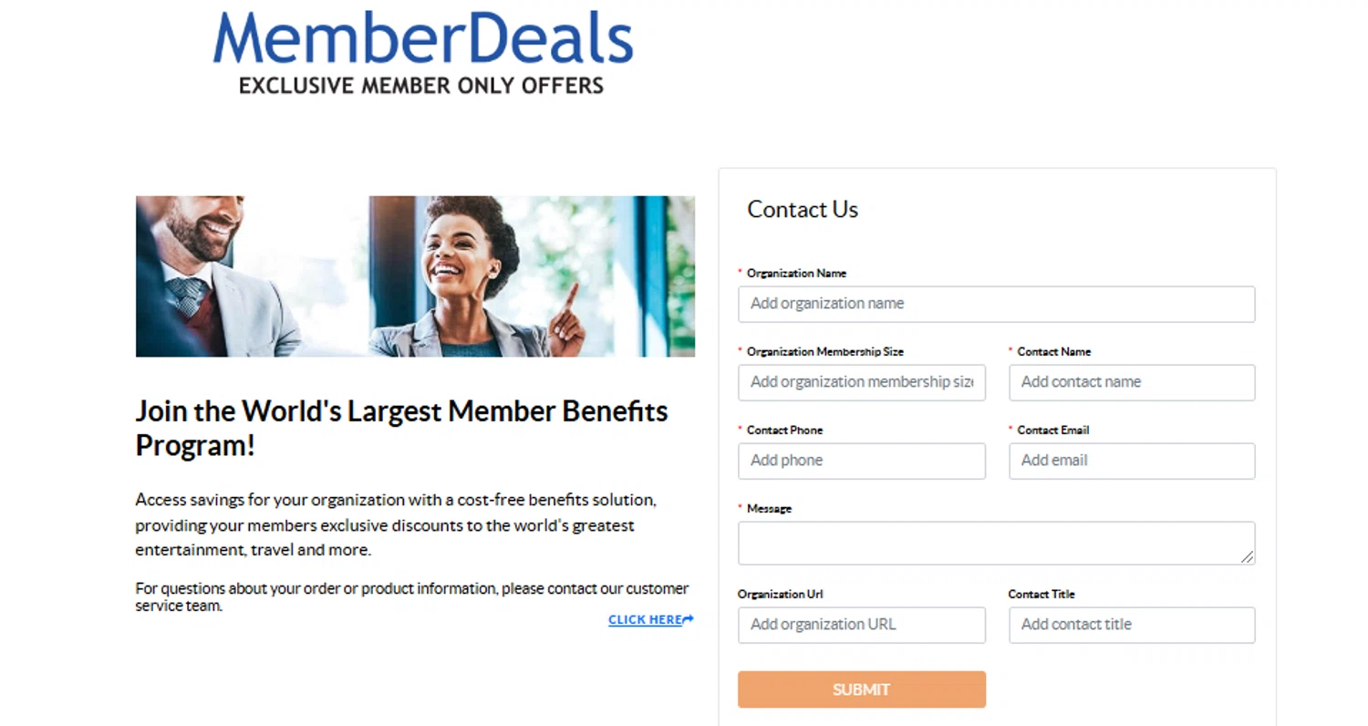 MemberDeals promo code screenshot showing code partner_contact applied at MemberDeals checkout page. Uploaded by SimplyCodes community member SimplyCVerlie on Feb 25, 2025