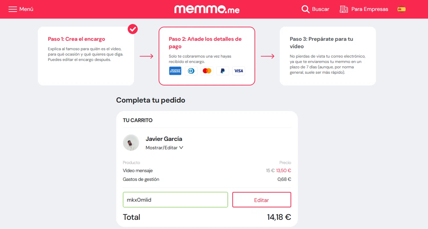 memmo promo code screenshot showing code mkx0mlid applied at memmo checkout page. Uploaded by SimplyCodes community member PaulSkenes on May 16, 2026
