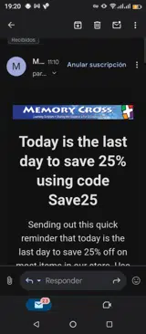 Save25 coupon verification screenshot