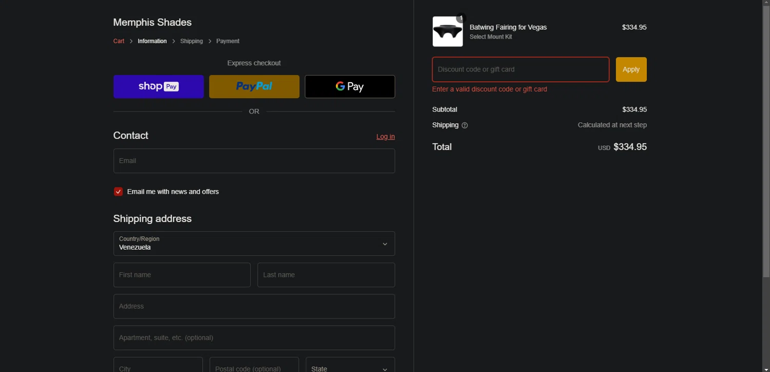 Memphis Shades discount code screenshot showing code BLACKFRIDAY applied at Memphis Shades checkout page. Uploaded by SimplyCodes community member Phil_YNN on Dec 31, 2024
