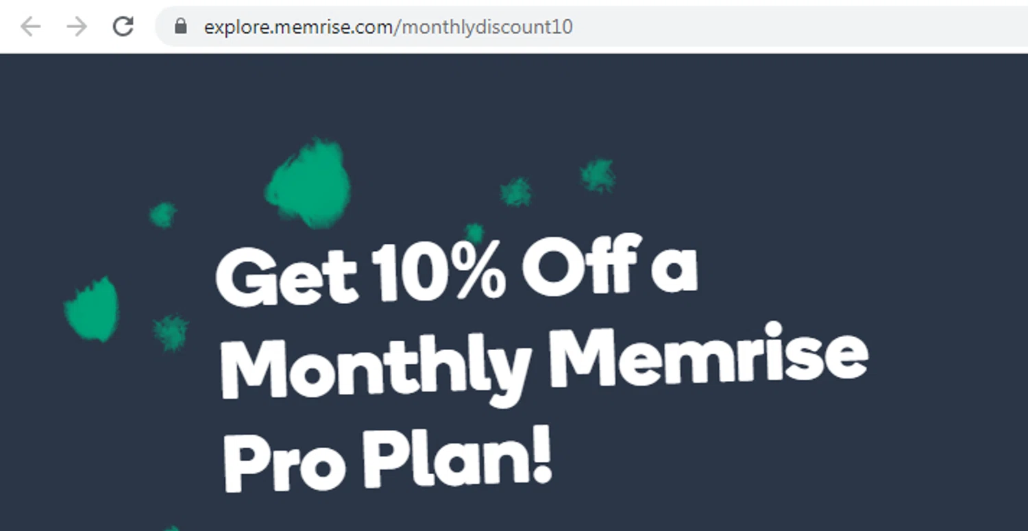 Memrise promo code screenshot showing code monthlydiscount10 applied at Memrise checkout page. Uploaded by SimplyCodes community member Taeyang on Feb 16, 2026