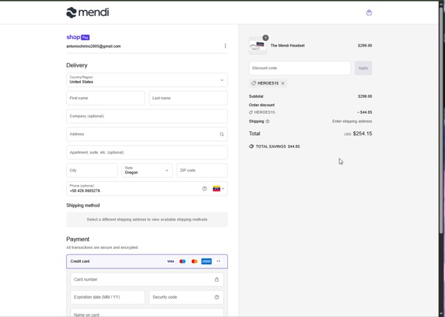 Mendi.io checkout page showing Mendi.io promo code box | Screenshot taken by SimplyCodes community member on May 22, 2025