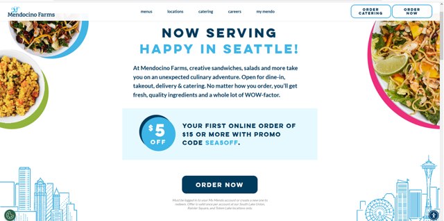 Mendocino Farms Promo Codes - $5 Off Jul 2025