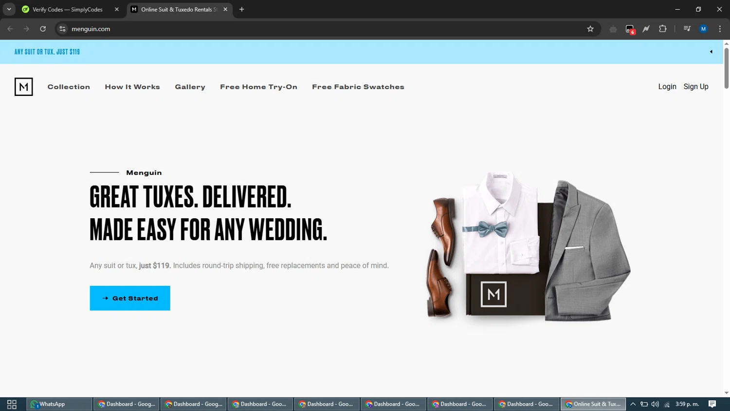 Menguin promo code screenshot showing code GET30MG applied at Menguin checkout page. Uploaded by SimplyCodes community member EpicVoyager2820 on Mar 19, 2025