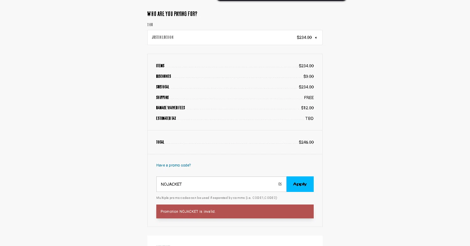 Menguin promo code screenshot showing code NOJACKET applied at Menguin checkout page. Uploaded by SimplyCodes community member Jnueel_10 on Feb 21, 2025