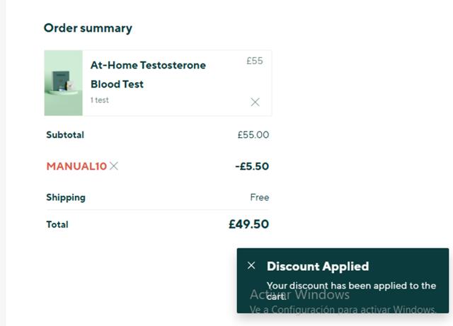 MenofManual checkout page showing MenofManual promo code box | Screenshot taken by SimplyCodes community member on Jul 16, 2025
