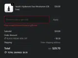 JulyFreedom coupon verification screenshot