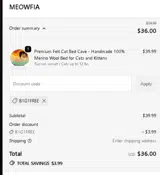 B1G1FREE coupon verification screenshot