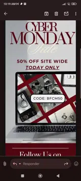 Bfcm50 coupon verification screenshot
