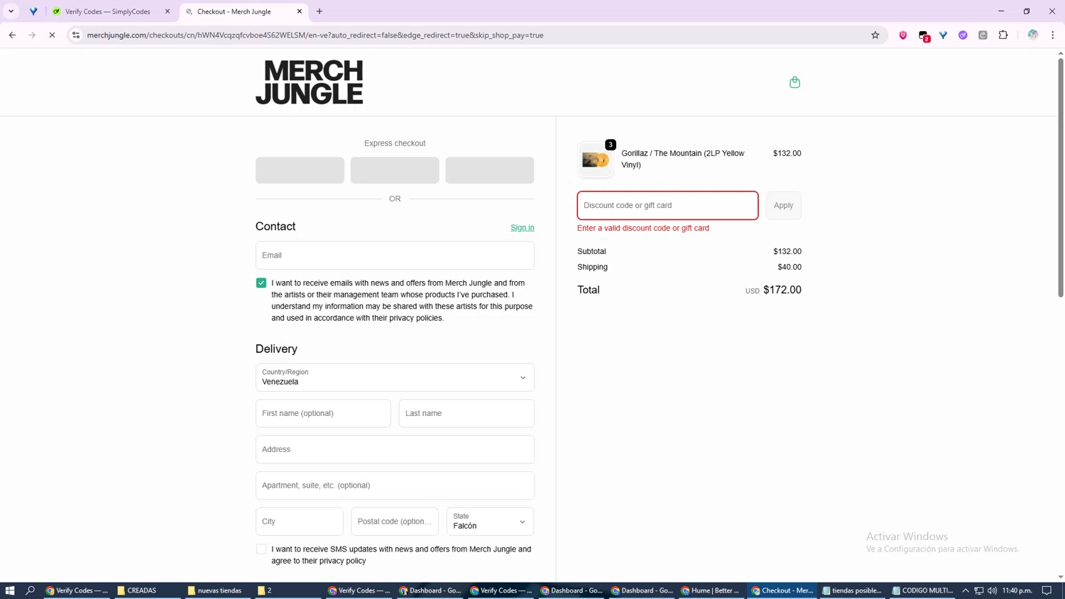 Merch Jungle discount code screenshot showing code DHEAV30 applied at Merch Jungle checkout page. Uploaded by SimplyCodes community member SilverMaven3421 on Oct 25, 2025