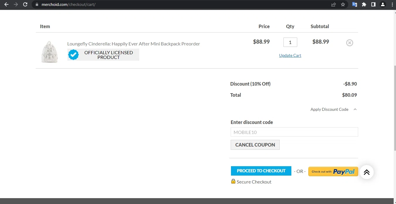 where to use Merchoid promo code box