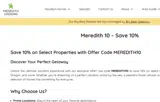 MEREDITH10 coupon verification screenshot