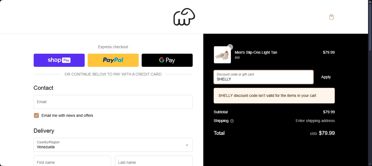 Merinos coupon code screenshot showing code SHELLY applied at Merinos checkout page. Uploaded by SimplyCodes community member Santi_ago on Mar 1, 2025