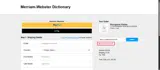 Merriam Webster coupon verification screenshot