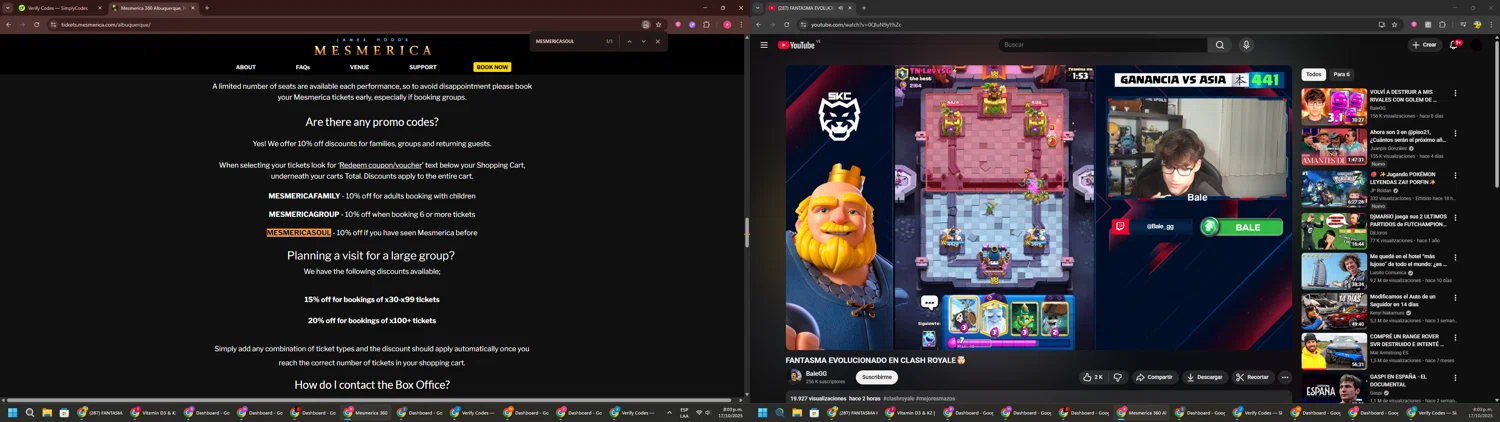 Mesmerica promo code screenshot showing code MESMERICASOUL applied at Mesmerica checkout page. Uploaded by SimplyCodes community member TreasureWarden457 on Oct 18, 2025