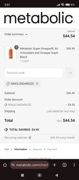 NINOLONDARIDZE coupon verification screenshot