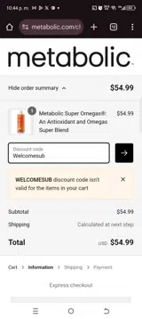 Welcomesub coupon verification screenshot