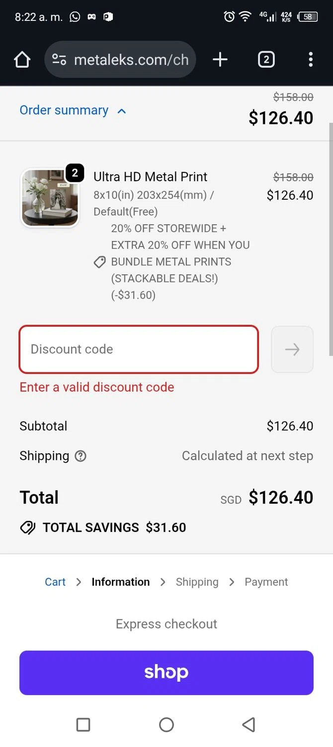 Metaleks promo code screenshot showing code THANKS applied at Metaleks checkout page. Uploaded by SimplyCodes community member CARLOSSLIM on Sep 25, 2025