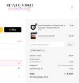 Metallic Market coupon verification screenshot