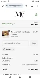 ADBNW coupon verification screenshot