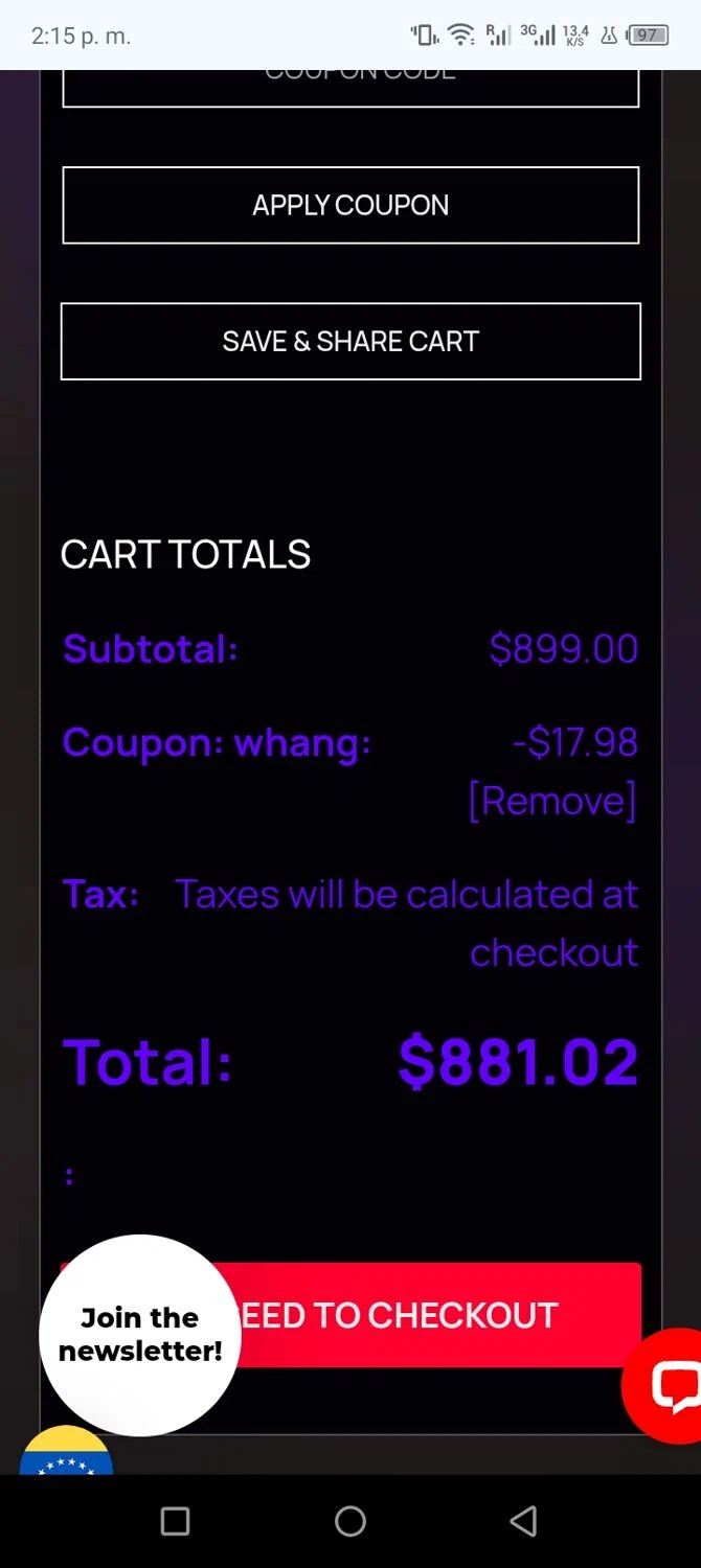 META PCs coupon code screenshot showing code Whang applied at META PCs checkout page. Uploaded by SimplyCodes community member shark12 on Jul 1, 2025