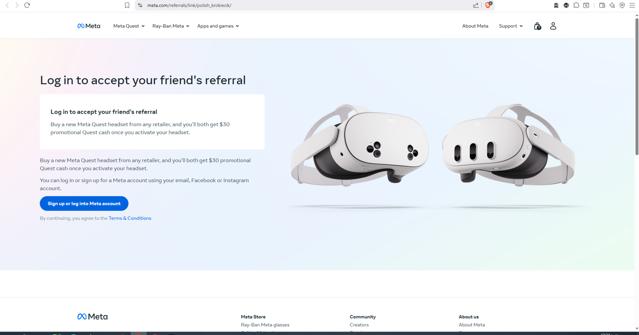 Meta Quest (formerly Oculus) checkout page showing Meta Quest (formerly Oculus) promo code box | Screenshot taken by SimplyCodes community member on Sep 10, 2025