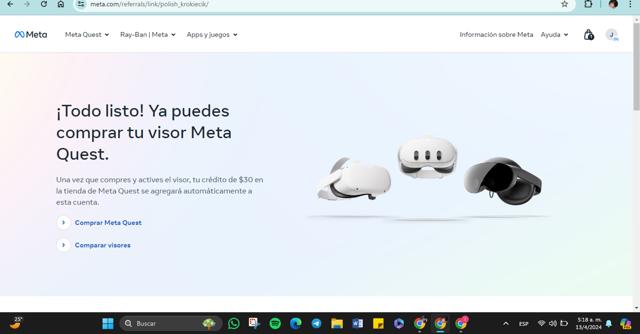 Meta Quest (formerly Oculus) checkout page showing Meta Quest (formerly Oculus) promo code box | Screenshot taken by SimplyCodes community member on Apr 13, 2024
