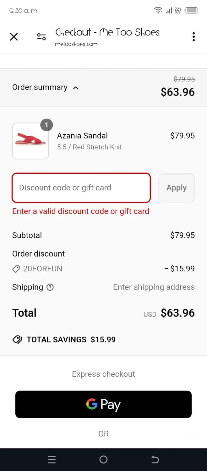 Me Too Shoes discount code screenshot showing code CHOCOEGGS applied at Me Too Shoes checkout page. Uploaded by SimplyCodes community member yubligil on May 2, 2025